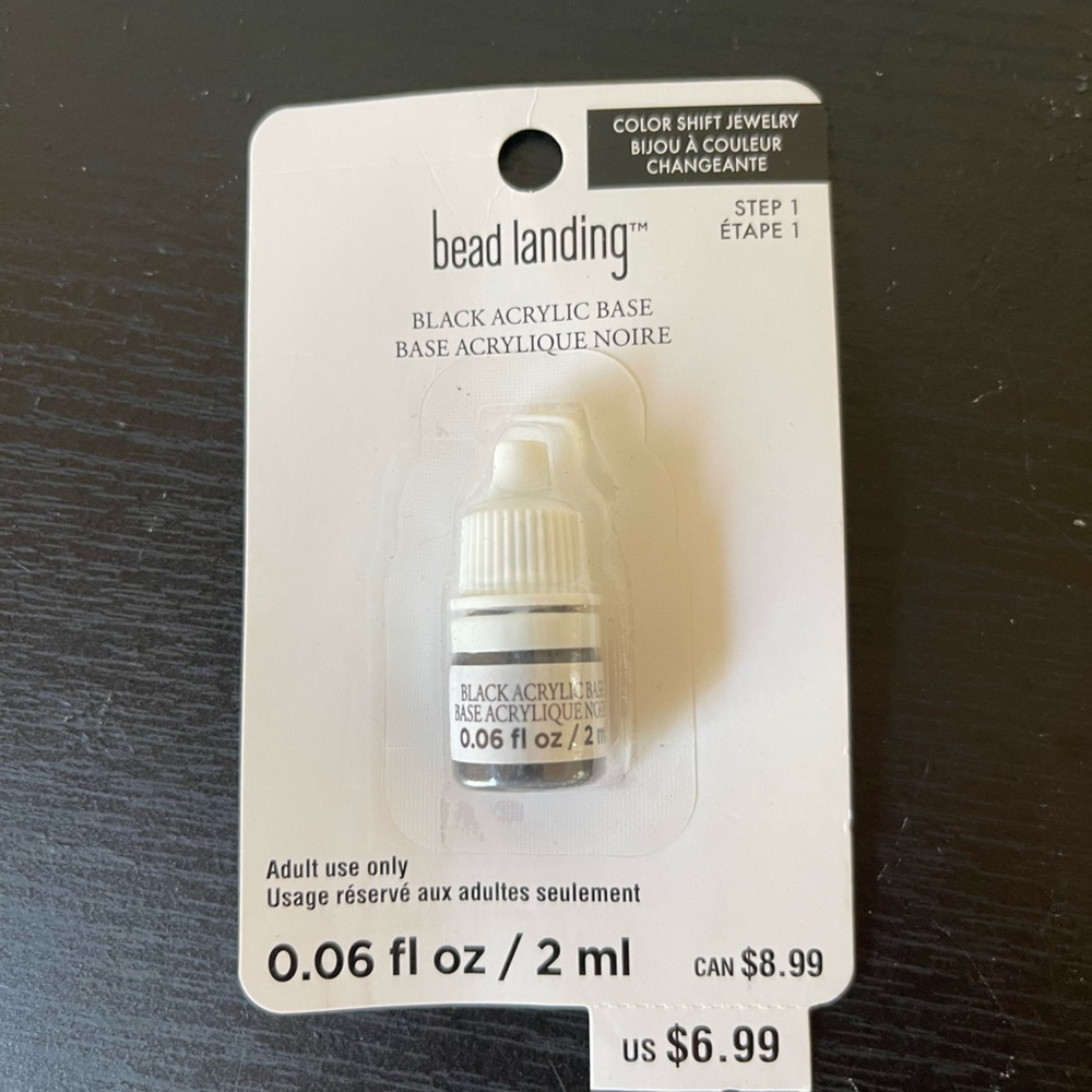 Bead landing black acrylic base